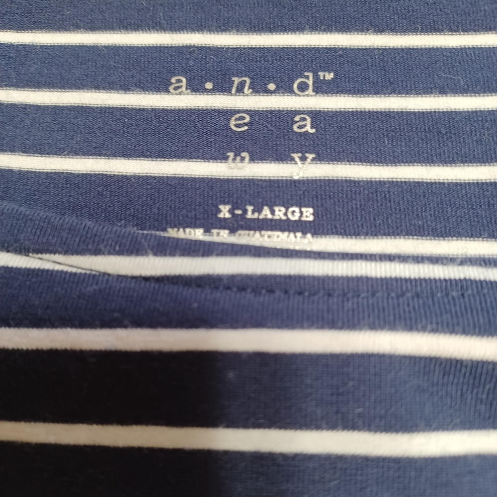 Navy Striped Women's Top - Picture 2 of 3